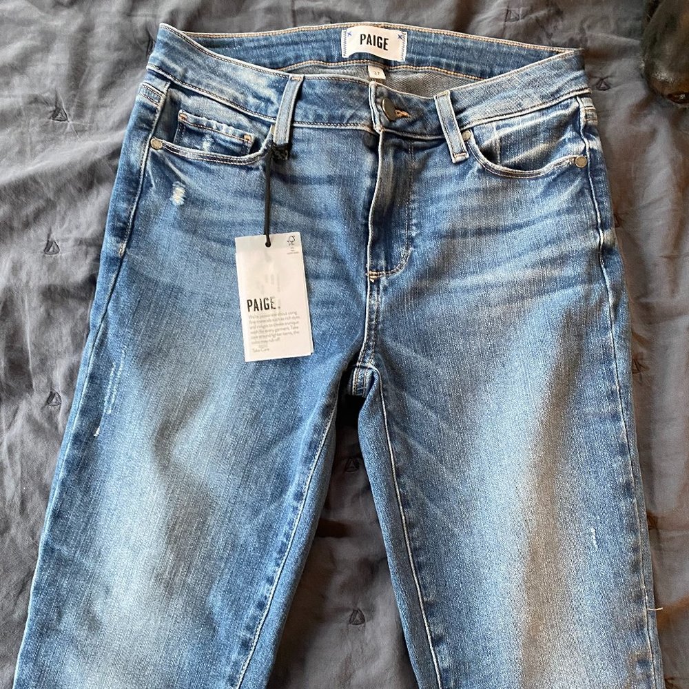 Paige Verdugo Distressed Angle Skinny Jeans - 27